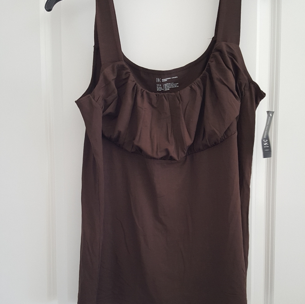 INC plus size tank top NWT size 0X brown